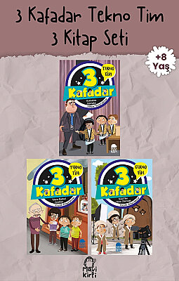 3 Kafadar Tekno Tim - 3 Kitap Seti- Yaşar Bayraktar - Mavi Kirpi Kitap - 8-10 Yaş 3.-5. Sınıf - Mizah Arkadaşlık ve Yaratıcı Düşünme