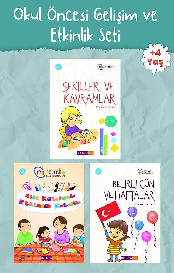 48 Ay+ Okul Öncesi Gelişim ve Etkinlik Seti | Şekiller, Kavramlar ve Aile Katılımı - +4yaş - 1