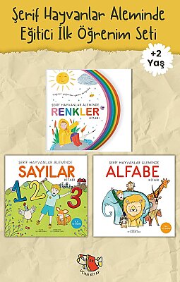  Uçan Kitap 2-4 Yaş Şerif Hayvanlar Aleminde - Eğitici İlk Öğrenim Seti - 3 Kitap Takım