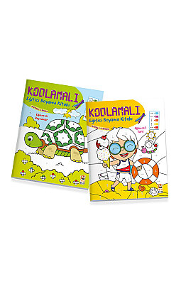 Kodlamalı Eğitici Boyama Seti (5-6 Yaş - 2 Kitap)