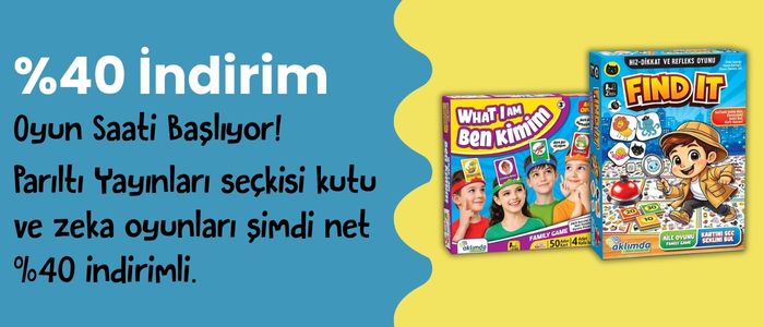 Parıltı Yayınları seçkisi kutu ve zeka oyunları şimdi net %40 indirimli !