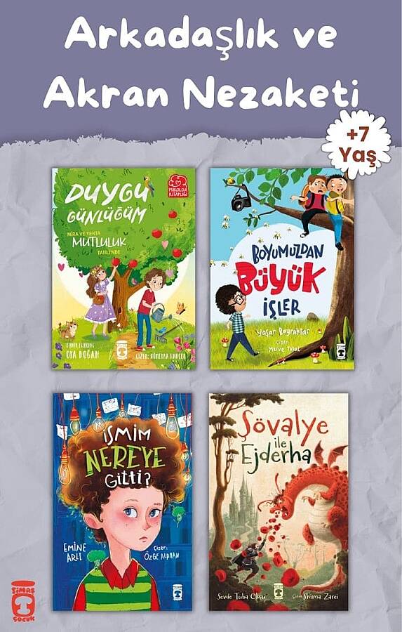 Arkadaşlık ve Akran Nezaketi 4 Kitap Set - 7+ Yaş Hikaye Seti - 1