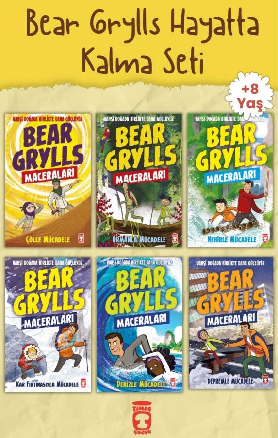Bear Grylls Hayatta Kalma Seti - 2. Sınıf Okuma Seti - +8 Yaş - Timaş Çocuk - 1