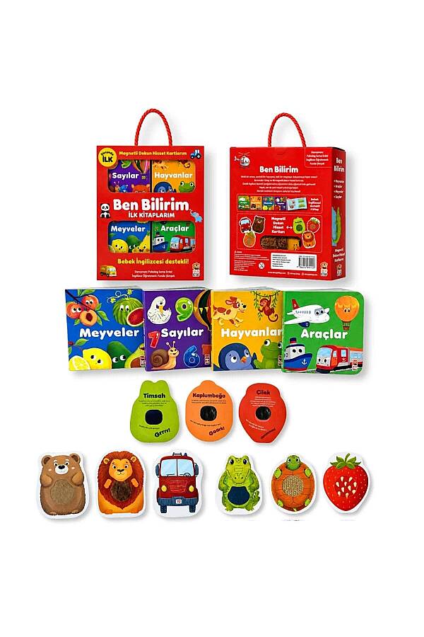 Ben Bilirim İngilizce Destekli İlk Kitaplarım 4 kitap 6 Magnetli Dokun Hisset Kart