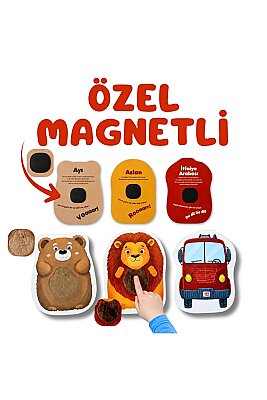 Ben Bilirim İngilizce Destekli İlk Kitaplarım 4 kitap 6 Magnetli Dokun Hisset Kart - 6