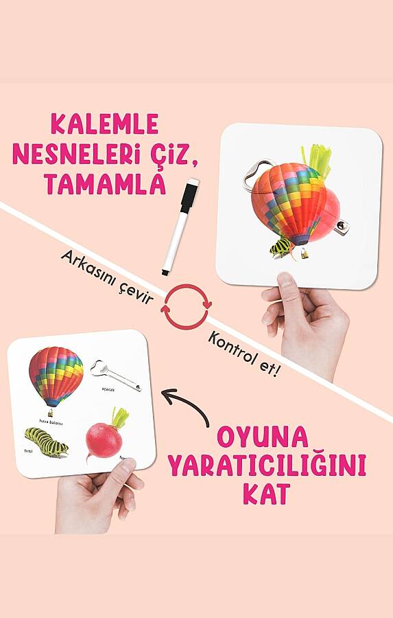 Bir Daha Bak (4 Yaş ve Üzeri Dikkat Geliştirme Oyun Kartları - Silinebilir Kalem Hediyeli) - 3