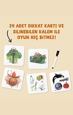 Bir Daha Bak (4 Yaş ve Üzeri Dikkat Geliştirme Oyun Kartları - Silinebilir Kalem Hediyeli) - 4