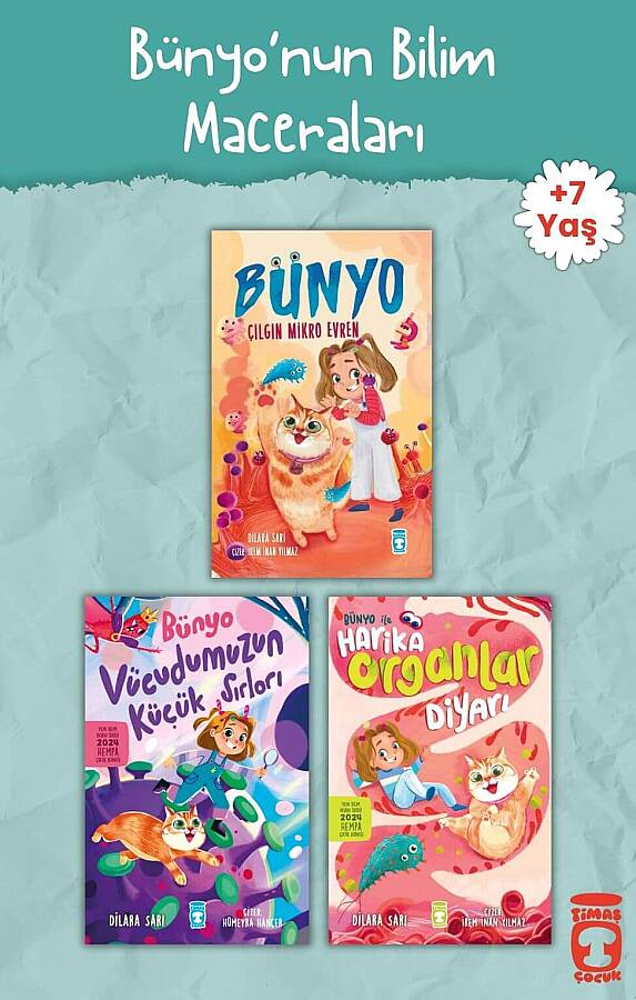 Bünyo’nun Bilim Maceraları 1. Sınıf Okuma Seti - +7 Yaş - Dllara Sarı - Timaş Çocuk - 1