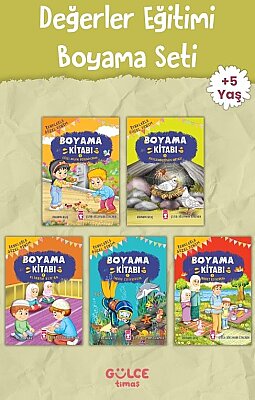 Değerler Eğitimi Boyama Seti - Okul Öncesi Kitap Seti