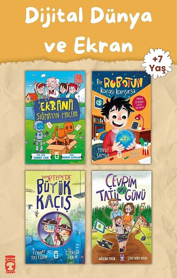 Dijital Dünya ve Ekran Kullanımı 4 Kitap Set - 7+ Yaş Hikaye Seti - 1