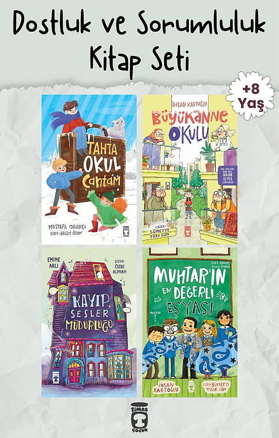 Dostluk ve Sorumluluk Maceraları 4 Kitap Set - Timaş Çocuk - 8-9 Yaş 3.-4. Sınıf - Okul İletişim ve Özgüven - Geyikli Kitaplar - 1