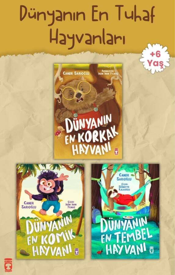 Dünyanın En Tuhaf Hayvanları 1. Sınıf Okuma Seti - +7 Yaş - Caner Sarıoğlu - Timaş Çocuk - 1