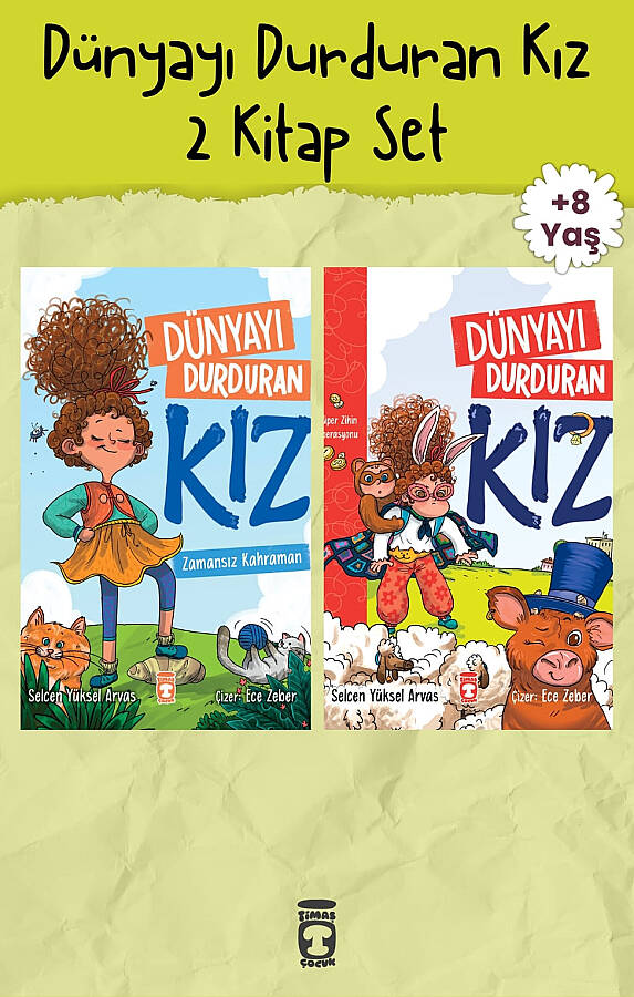 Dünyayı Durduran Kız  - 2 Kitap Süper Kahraman Seti  - 8+ Yaş -  3.-4. Sınıf - Mizah - 1