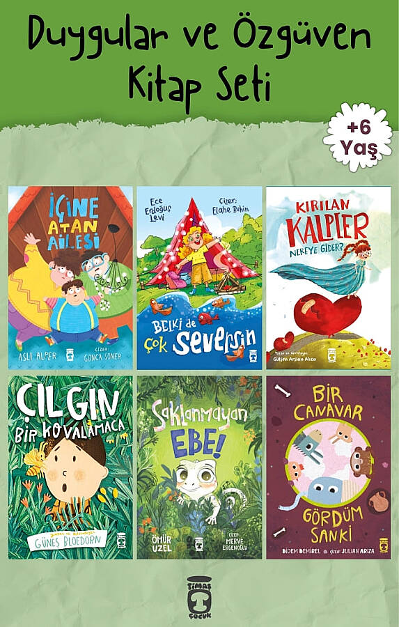 Duygular ve Özgüven 6 Kitap Set - Timaş Çocuk - 6-7 Yaş 1.-2. Sınıf - Empati Cesaret ve Kendini Tanıma - Düşler Kitaplığı - 1