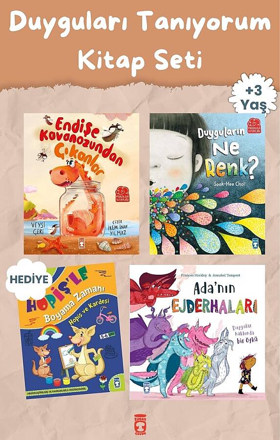 Duyguları Tanıyorum Okul Öncesi Kitap Seti (3 Kitap) - 1