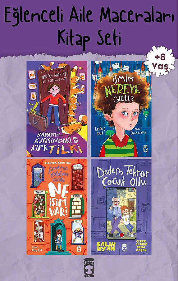 Eğlenceli Aile Maceraları 4 Kitap Set - Timaş Çocuk - 8-9 Yaş 3.-4. Sınıf - Kimlik Empati ve Teknoloji - Geyikli Kitaplar - 1