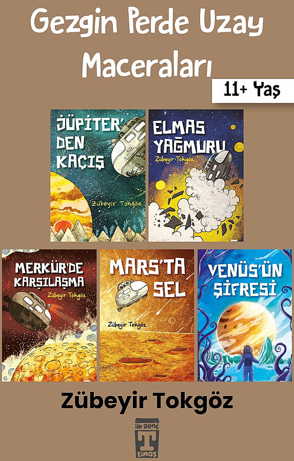 Gezgin Perde Uzay Maceraları - 5 Kitap Seti - Zübeyir Tokgöz - Uzay Bilim ve Macera - 1