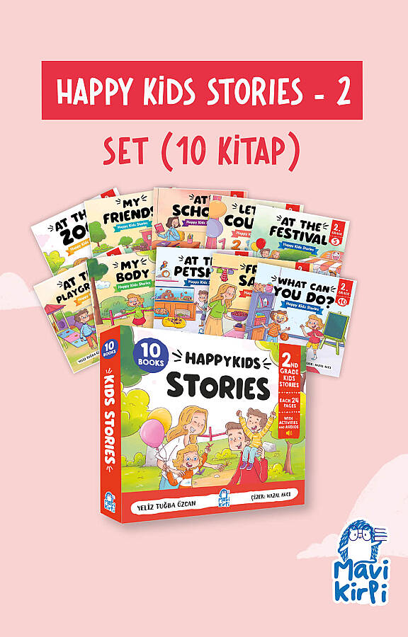 Happy Kids Stories 2 - 10 Kitap (2. Sınıf İngilizce Hikaye Seti) - 1