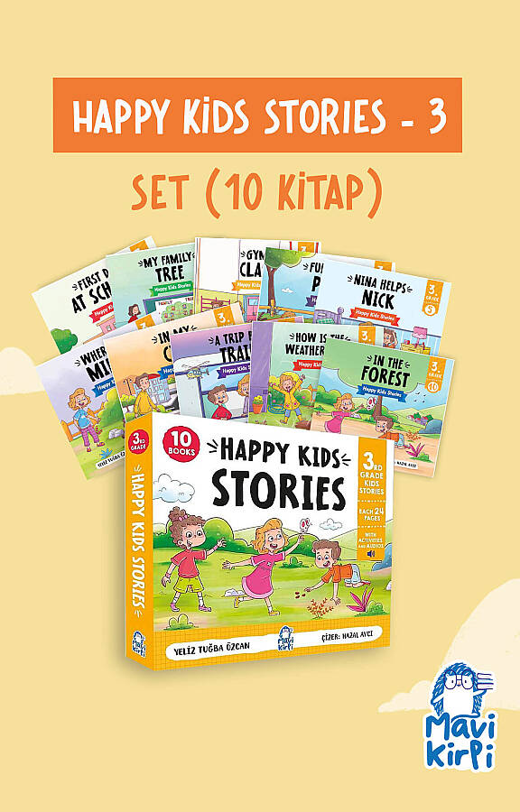 Happy Kids Stories 3 - 10 Kitap (3. Sınıf İngilizce Hikaye Seti) - 1