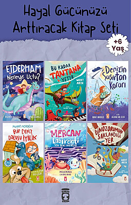 Hayal Gücünüzü Arttıracak Maceralar 6 Kitap Set - Timaş Çocuk - 6-7 Yaş 1. Sınıf - Dostluk Kitap Sevgisi ve Problem Çözme - Düşler Kitaplığı