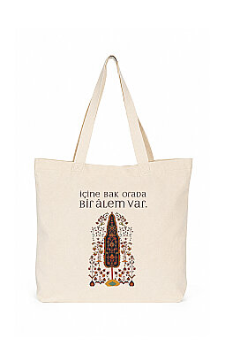 "İçindeki Âlem" Geleneksel Motifli Bez Çanta