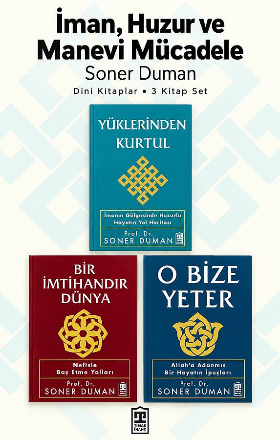 İman, Huzur ve Manevi Mücadele - 3 Kitap - Soner Duman - Dini Kitap Seti - 1