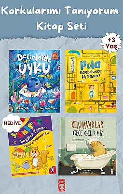 Korkularımı Tanıyorum Okul Öncesi Kitap Seti - (3 Kitap) - (Boyama Kitabı Hediyeli)