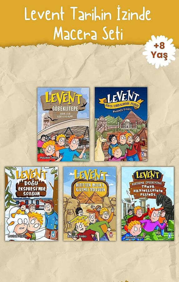 Levent Tarihin İzinde Macera Seti -(5 Kitap Set) - Mustafa Orakçı