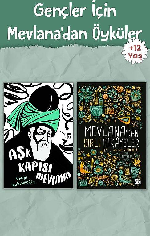 Mevlana ve Mesnevi Öyküleri Okuma Seti - 12-16 Yaş Gençlik Kitapları (2 Kitap Takım) - 1