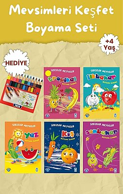 Mevsimleri Keşfet Boyama Seti (5 Kitap)