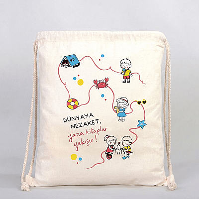 Nezaket Temalı Çocuk Bez Çanta - 2