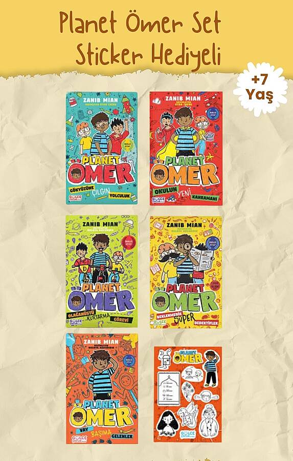 Planet Ömer Set - Sticker Hediyeli - (5 Kitap)