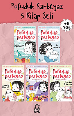 Pofuduk Karbeyaz - 5 Kitap Set - Mavi Kirpi Kitap - 6-8 Yaş 1.-3. Sınıf - Mizah Hayali Arkadaş ve Macera - 1