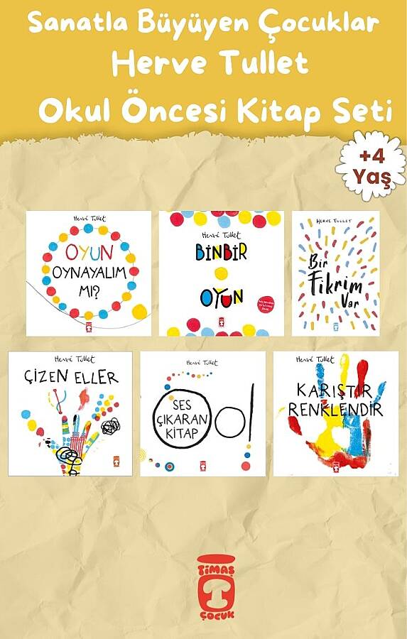 Sanatla Büyüyen Çocuklar Kitap Seti - Herve Tullet - 4+ Yaş Okul Öncesi - 1