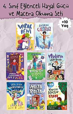 Timaş Çocuk 4. Sınıf Eğlenceli Hayal Gücü ve Macera Okuma Seti - 9-12 Yaş (8 Kitap Takım)