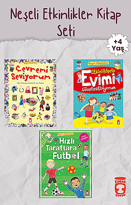 Timaş Çocuk Neşeli Etkinlikler 3 Kitap Takım - 4-7 Yaş Okul Öncesi 1. ve 2. Sınıf Tatil Etkinlik Kitabı Seti