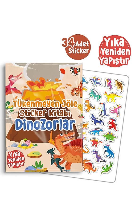 Tükenmeyen Jöle Sticker Kitabı Dinozorlar