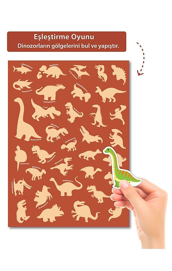 Tükenmeyen Jöle Sticker Kitabı Dinozorlar - 4