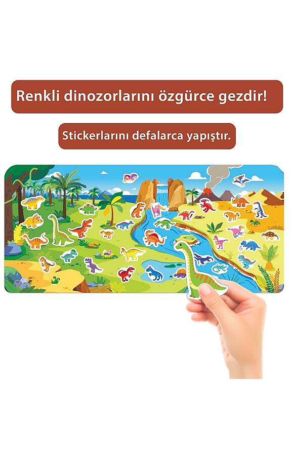 Tükenmeyen Jöle Sticker Kitabı Dinozorlar - 5