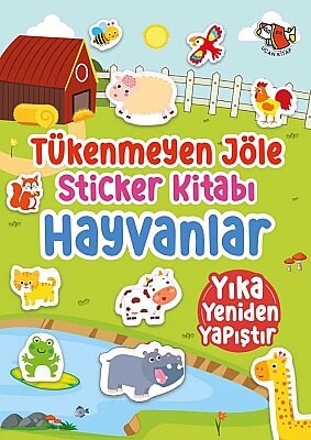 Uçan Kitap 2-4 Yaş Yıkanabilir Tükenmeyen Jöle Sticker Seti (3 Kitap Takım: Dinozorlar, Hayvanlar, Bebek Giydirme) - 3