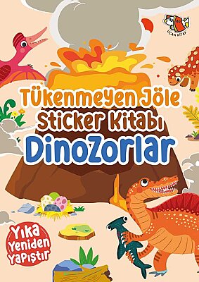 Uçan Kitap 2-4 Yaş Yıkanabilir Tükenmeyen Jöle Sticker Seti (3 Kitap Takım: Dinozorlar, Hayvanlar, Bebek Giydirme) - 4