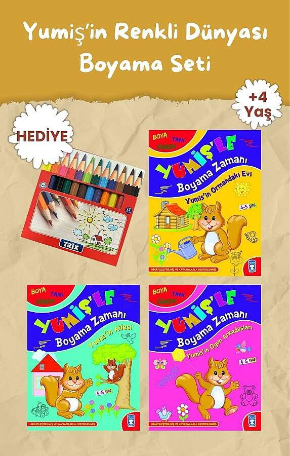 Yumiş’in Renkli Dünyası Boyama Seti (3 Kitap) - 1